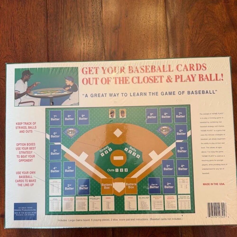Vintage 1994-1996 "Home Plate" Baseball Card Board Game, New in Sealed Box - Picture 2 of 5